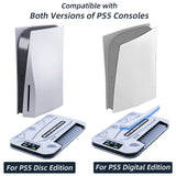 Multifunctional Cooling Stand with Disc Storage for PS5 UHD/Digitial Edition-White(YH-62)