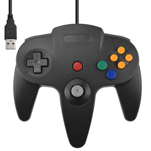 Direct USB N64 Wired Classic Controller Pad Deep Gray Black