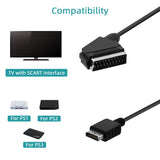 Real RGB Scart Cable AV Lead Cord for PS3 / PS2 / PS One PAL