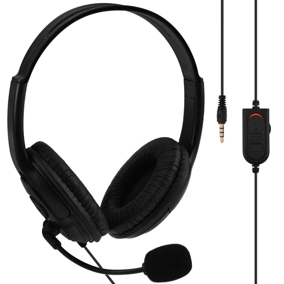 Stereo Gaming Headset Mic Volume Controller Black