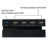 DOBE 2 to 5 USB HUB 3.0 with LED Indicators for PS4 TP4-810