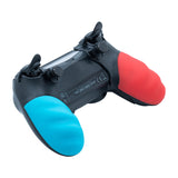 Good Feeling FPS Trigger Stop & Grip Cover for PS4 Controller Honcam Handle Grip Shell for  Dualshock 4 for Gamer - Red & Blue