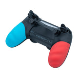 Good Feeling FPS Trigger Stop & Grip Cover for PS4 Controller Honcam Handle Grip Shell for  Dualshock 4 for Gamer - Red & Blue