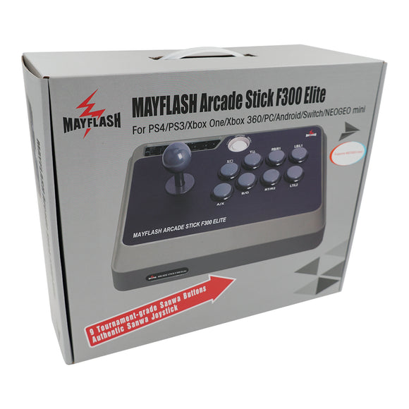 Mayflash F300 Elite Arcade Stick with Sanwa Button & Joystick for For PS4/PS3/XBOX ONE/XBOX 360/PC/Android/Nintendo Switch/NEOGEO mini