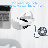 6m Right Angle Braided Type-C to USB3.0 Fast Charging and Date Transfer Cable for Oculus Quest /Quest 2/Type-C Port Devices Compatible for Oculus Quest 2 or Oculus Quest for Mobile Phone for Macbook for iPad