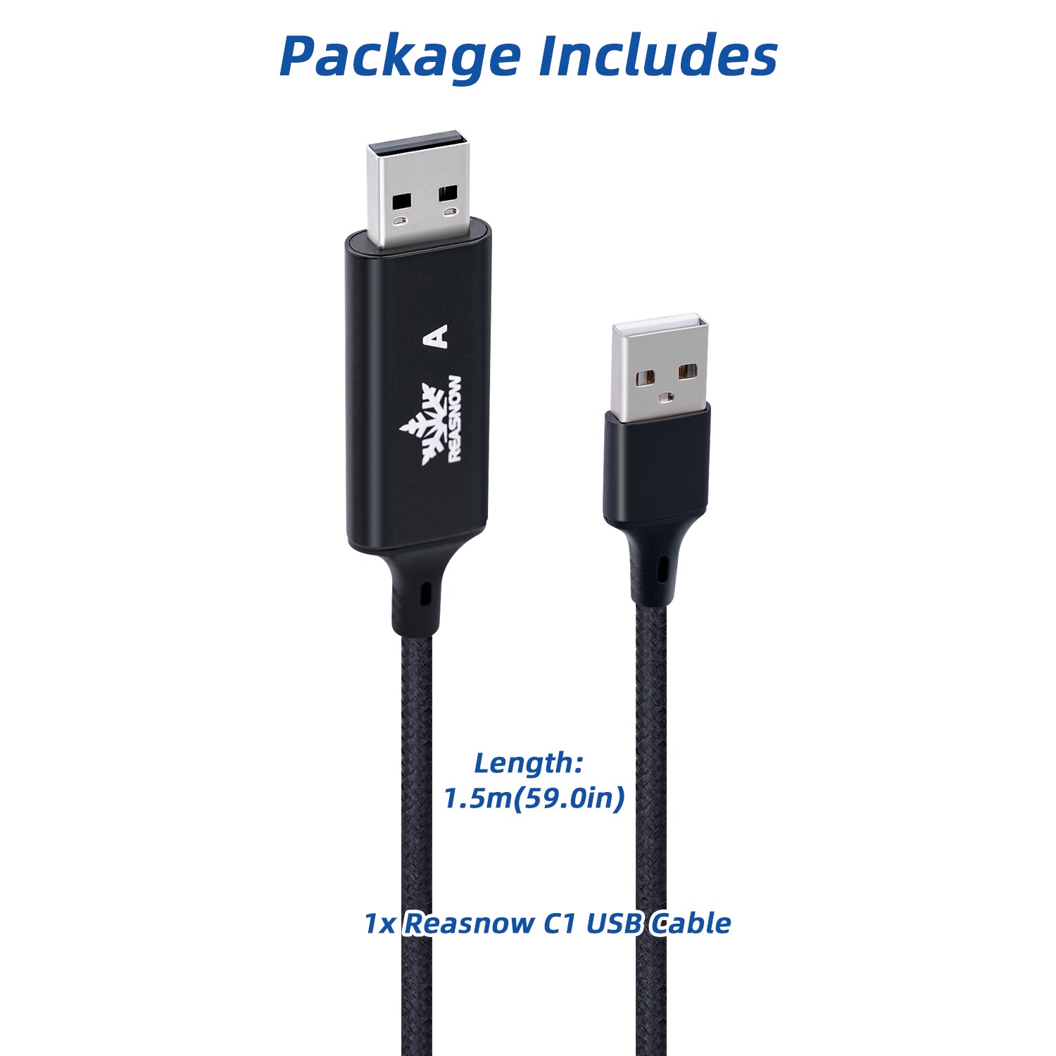 Reasnow C1 USB Cable 1.5m for switching between Keyboard Mouse mode an
