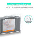 Lot 10 Retro Nintendo N64 Game Cartridge Clear Scratch Resistant Protector Case