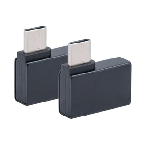 2 Pieces in 1 Pack 90 Degree Right Angled USB Type C Male to USB Type A 3.0 Female OTG Adapter Connector for Nintendo Switch/Laptop/Mobile Phone