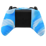 Camo Color Silicon Case Skin Cover Wireless Controller Blue White