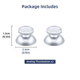 Aluminum Alloy Metal Analog Thumbstick Silver