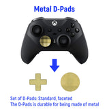 13 In 1 Metal Custom Replacement Button Set Tools for Xbox One Elite Series 2 Controller  - Gold with Bumpers Thumbstick Mod