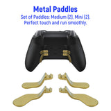 13 In 1 Metal Custom Replacement Button Set Tools for Xbox One Elite Series 2 Controller  - Gold with Bumpers Thumbstick Mod